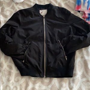 Black bomber jacket